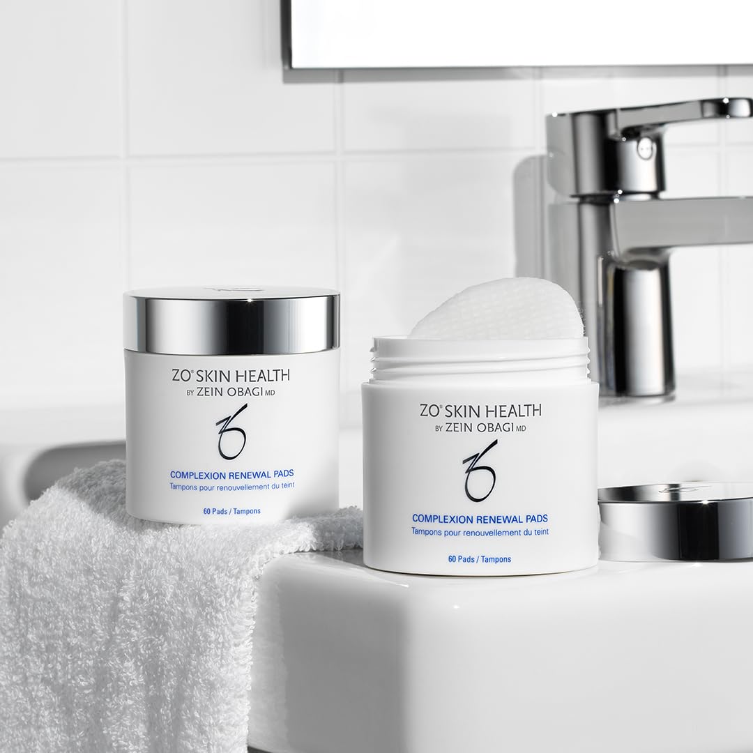 ZO SKIN HEALTH open tub with pads visible to show packaging and convenience