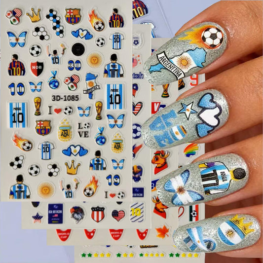 Zoance front packaging showing six themed soccer sticker sheets for fans