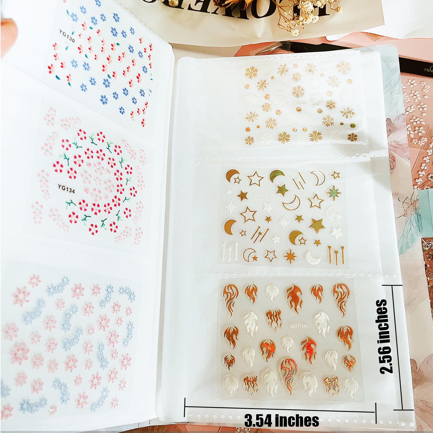 Zoance lifestyle manicure shot showing finished nails with mixed sticker accents