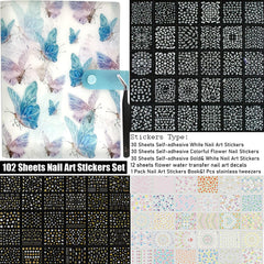 Zoance storage book open displaying organized sticker sheets for quick selection