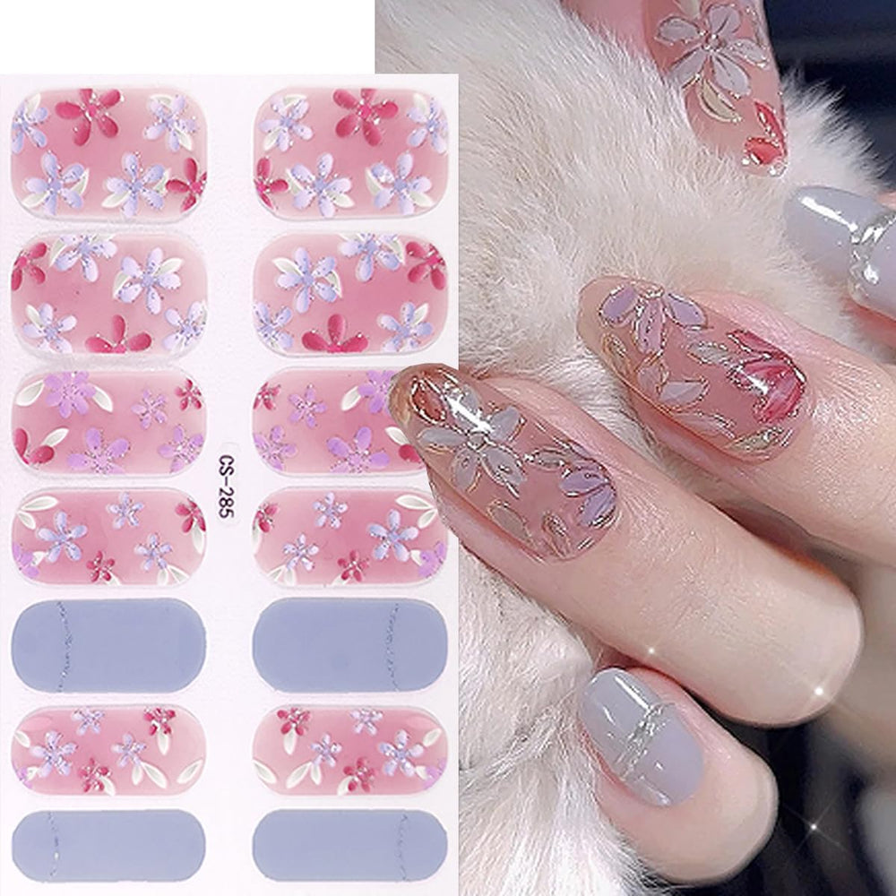 ZOAZJINAZ gradient glitter strips demonstrating color fade and sparkle accents