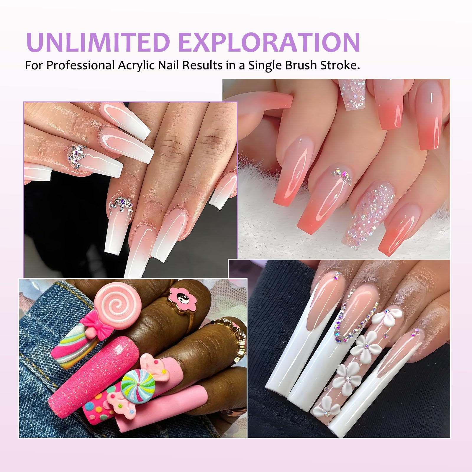 ZoCCee in use applying acrylic on nail showing precise bead control and smooth placement