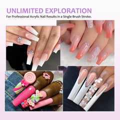 ZoCCee in use applying acrylic on nail showing precise bead control and smooth placement