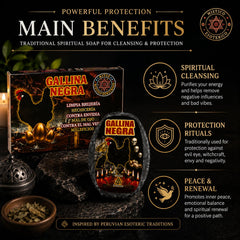 Zoeartcrafts Gallina Negra soap in ritual bath scene supporting cleansing practice benefit