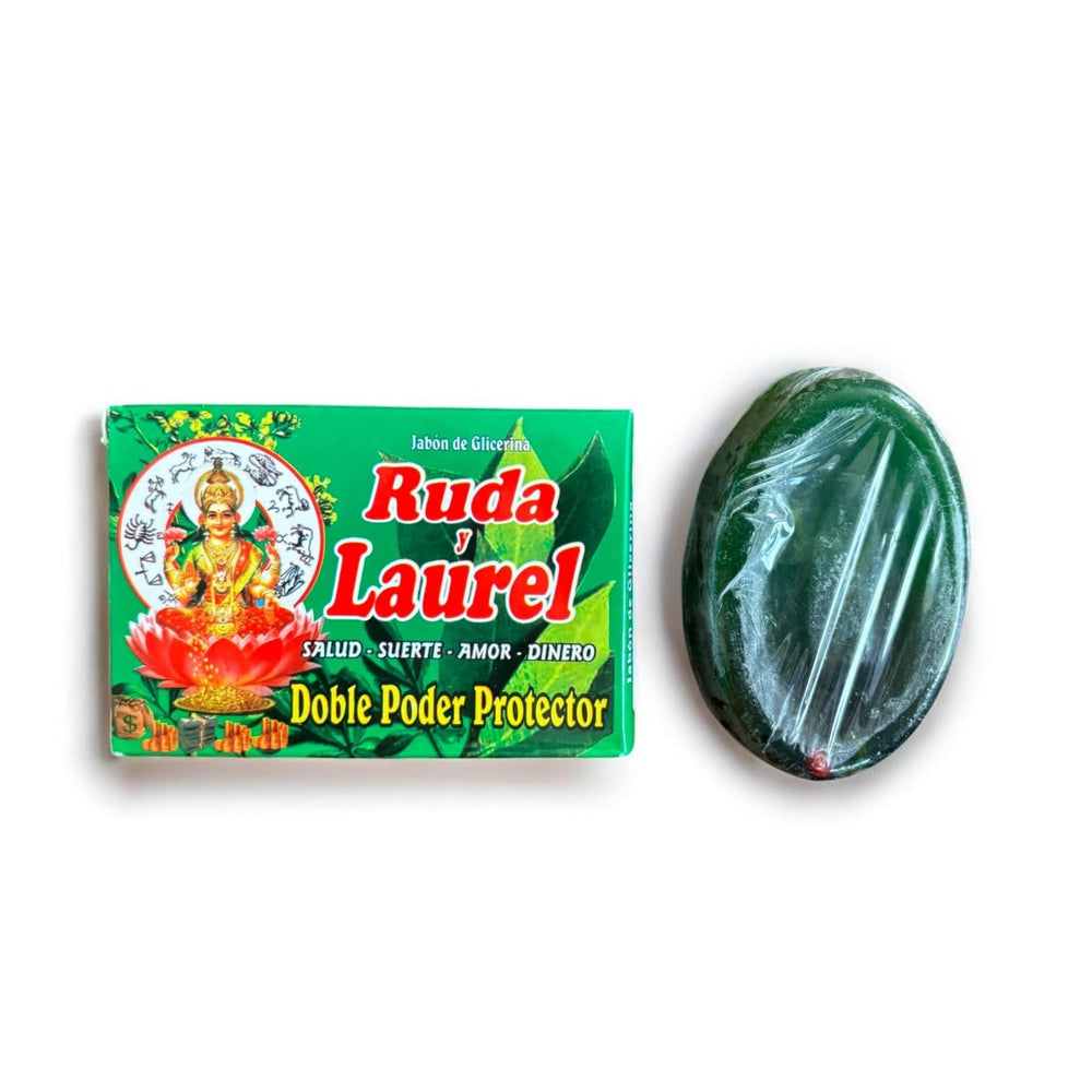 Zoeartcrafts rue soap bar front view showing clean packaging and herbal feel