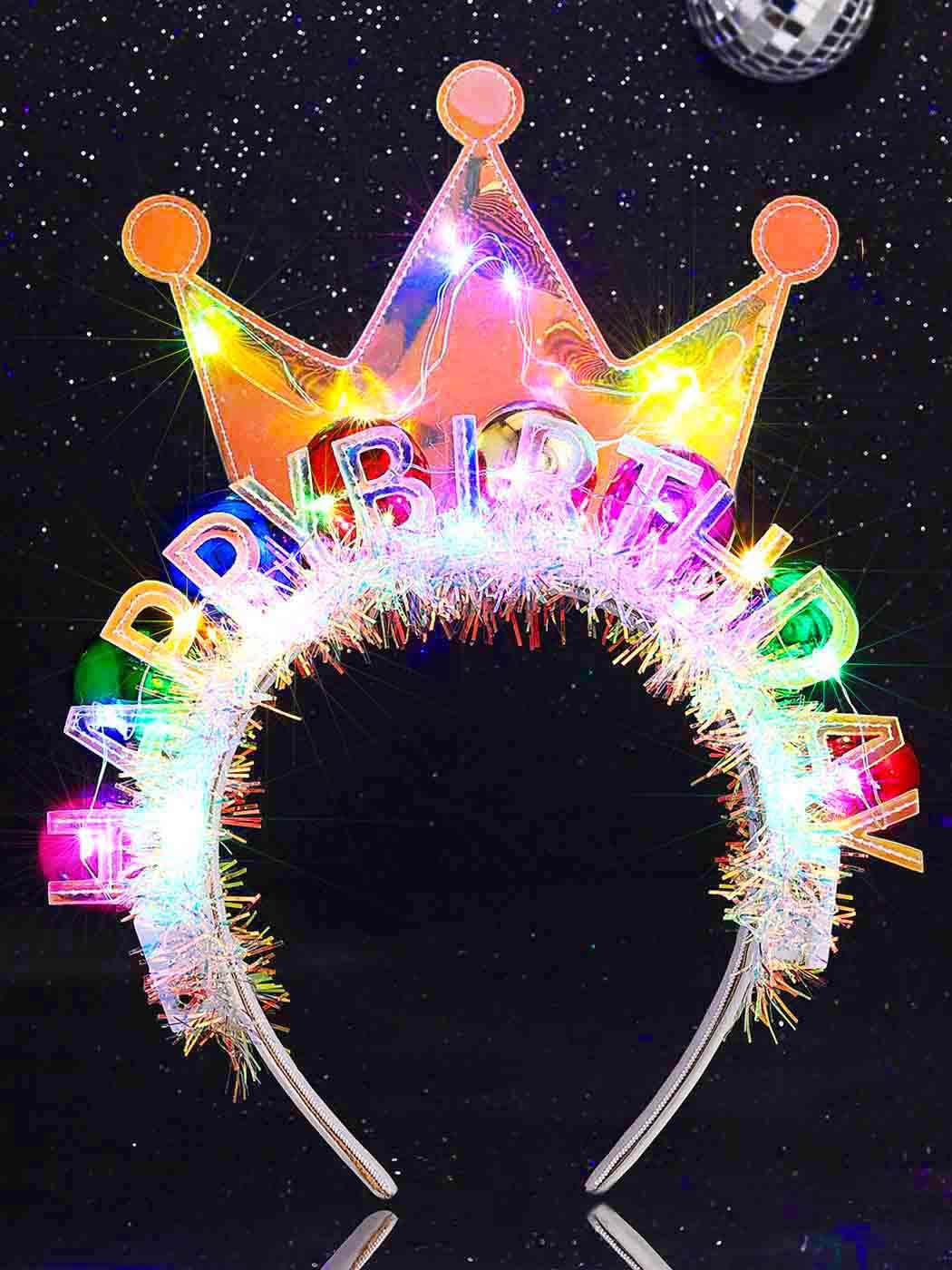 Zoestar front-view crown headband showing festive shape and fit