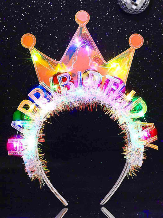 Zoestar front-view crown headband showing festive shape and fit