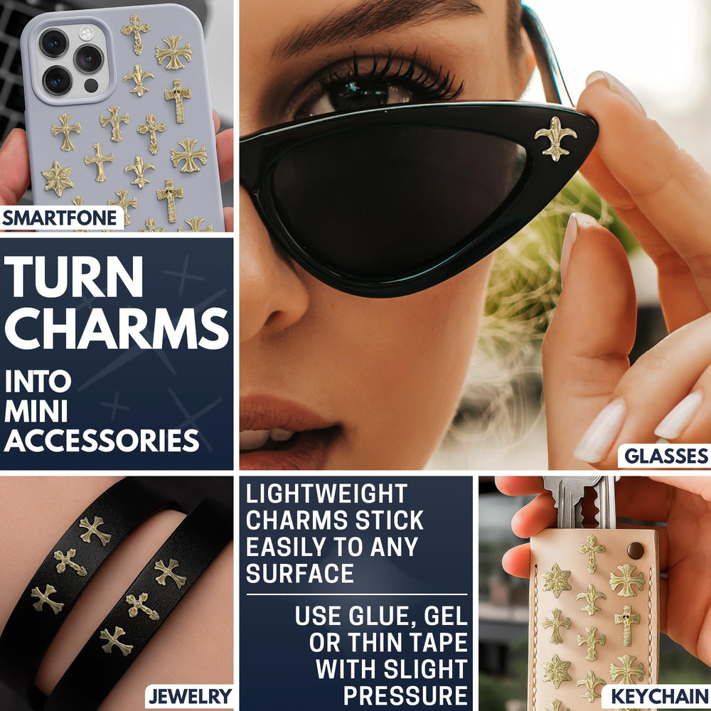 ZOKLU charms used in jewelry and scrapbooking, versatile craft accents