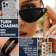 ZOKLU cross charms sorted in container showing piece count and organization