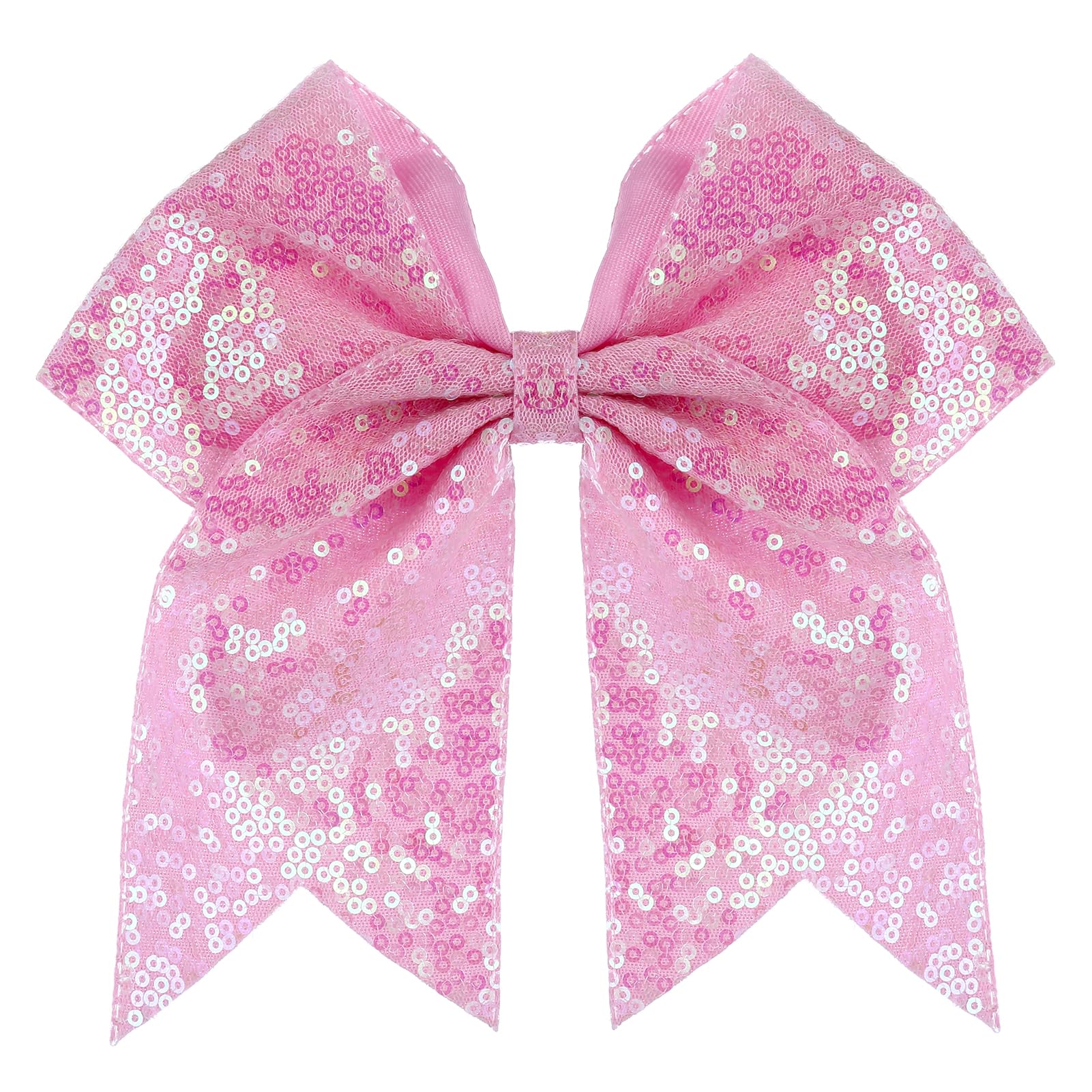Zolyco pink front view showing large glitter bow and eye-catching sparkle