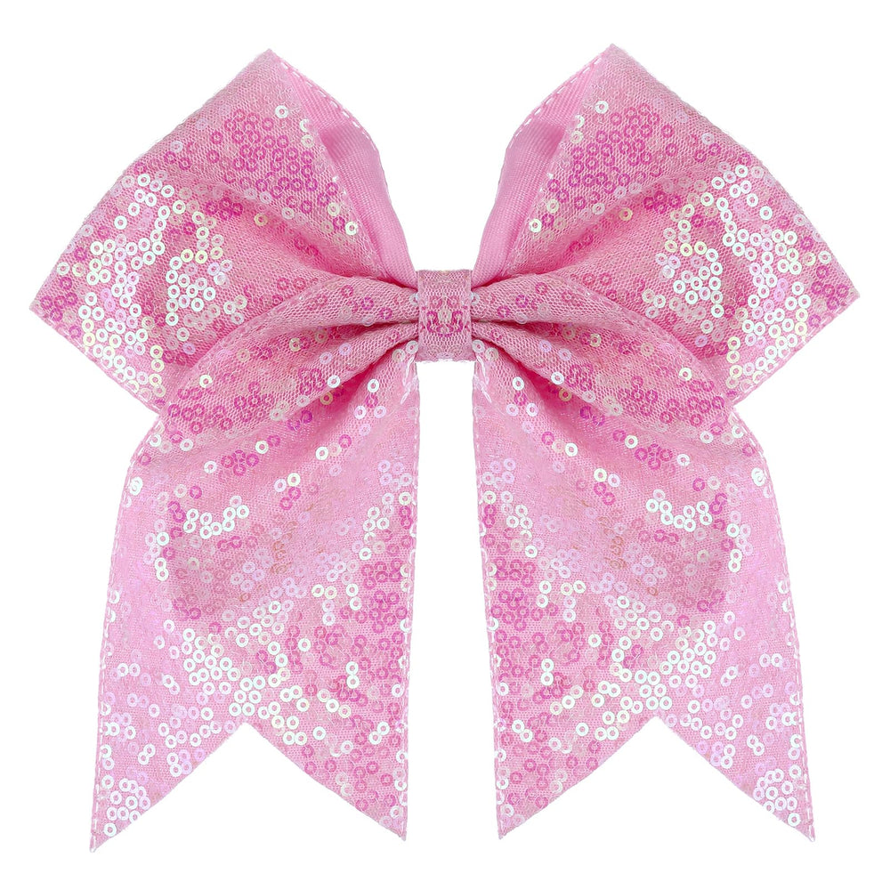 Zolyco pink front view showing large glitter bow and eye-catching sparkle