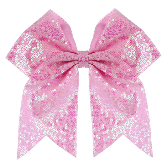 Zolyco pink front view showing large glitter bow and eye-catching sparkle