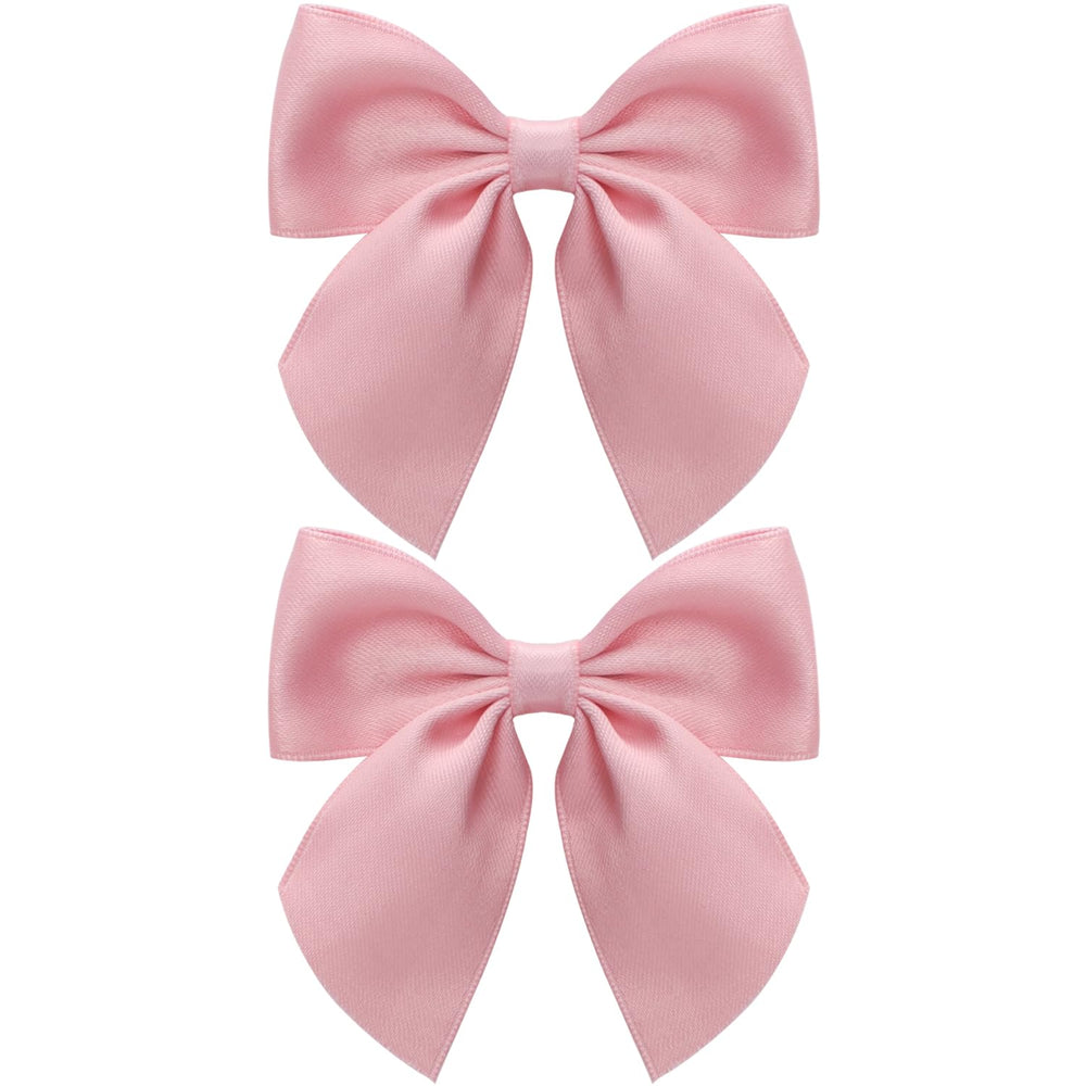 Zolyco rose pink bow front view showing neat shape and polished look