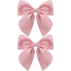 Zolyco rose pink bow front view showing neat shape and polished look