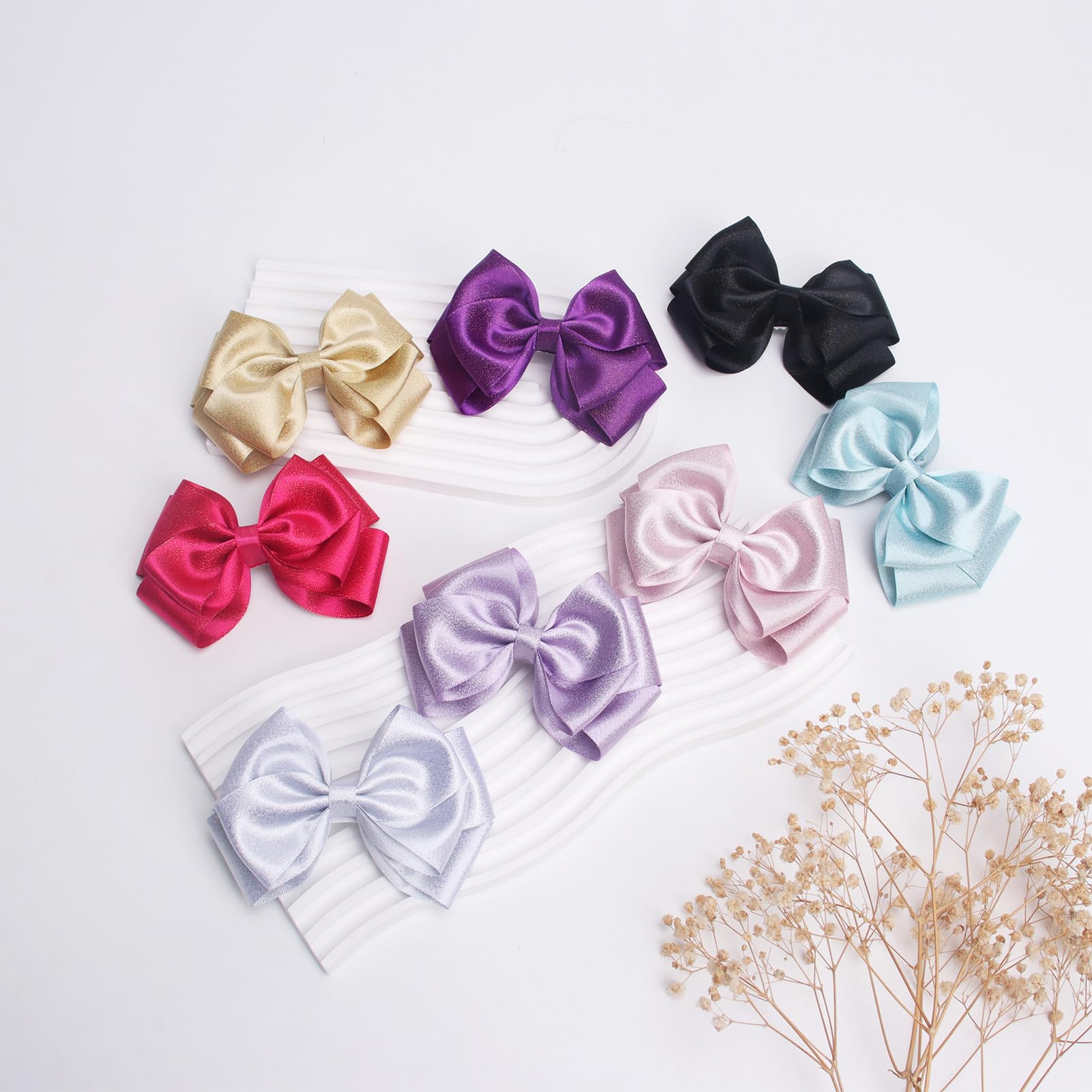 Zolyco two bows flat lay showing set of two and color-matching versatility
