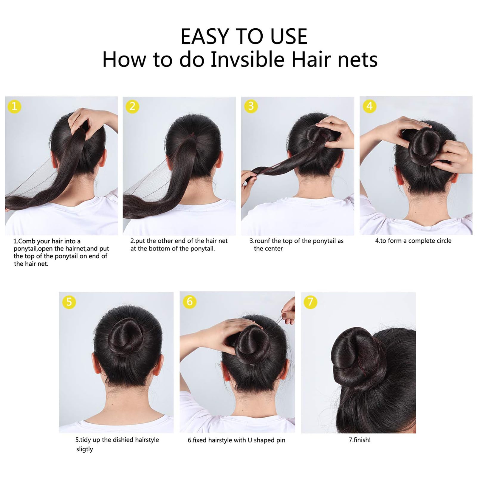 Zonon net on a ballet bun in use providing discreet hold during performance