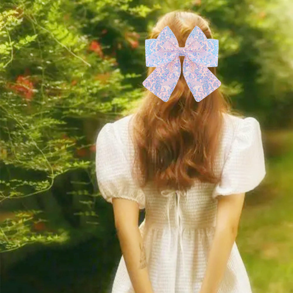 ZOONAI bow worn in baby's hair showing photogenic look and comfort