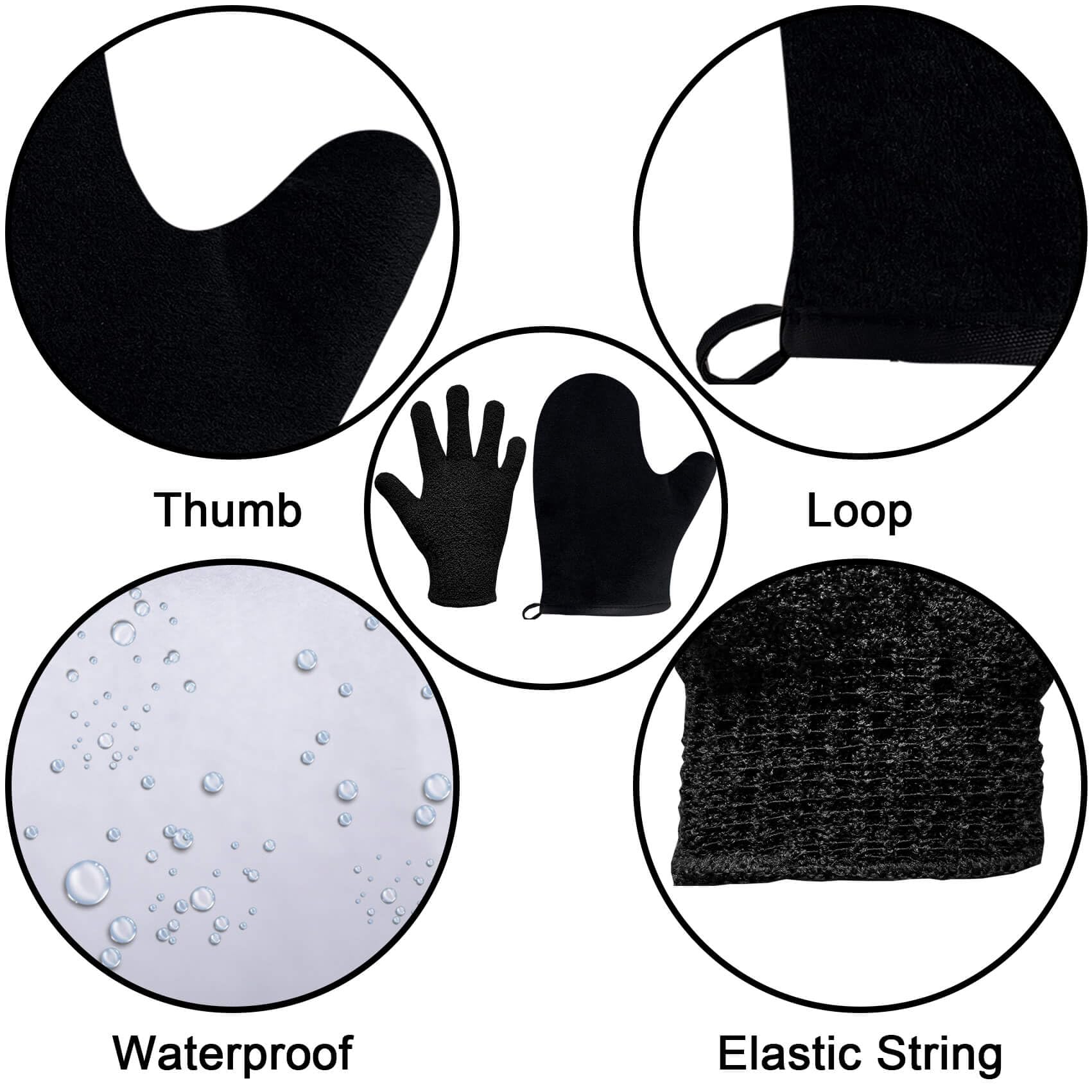ZOQINI exfoliating glove scrubbing arm to remove dead skin efficiently