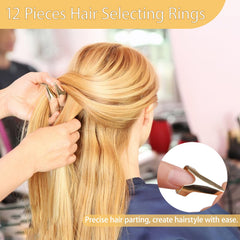 Zorliton magnetic wristband worn by stylist keeps pins handy and organized