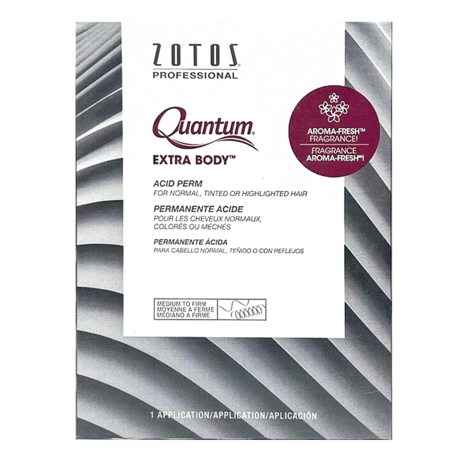 Zotos Quantum front packaging showing kit contents and professional labeling for reliable results