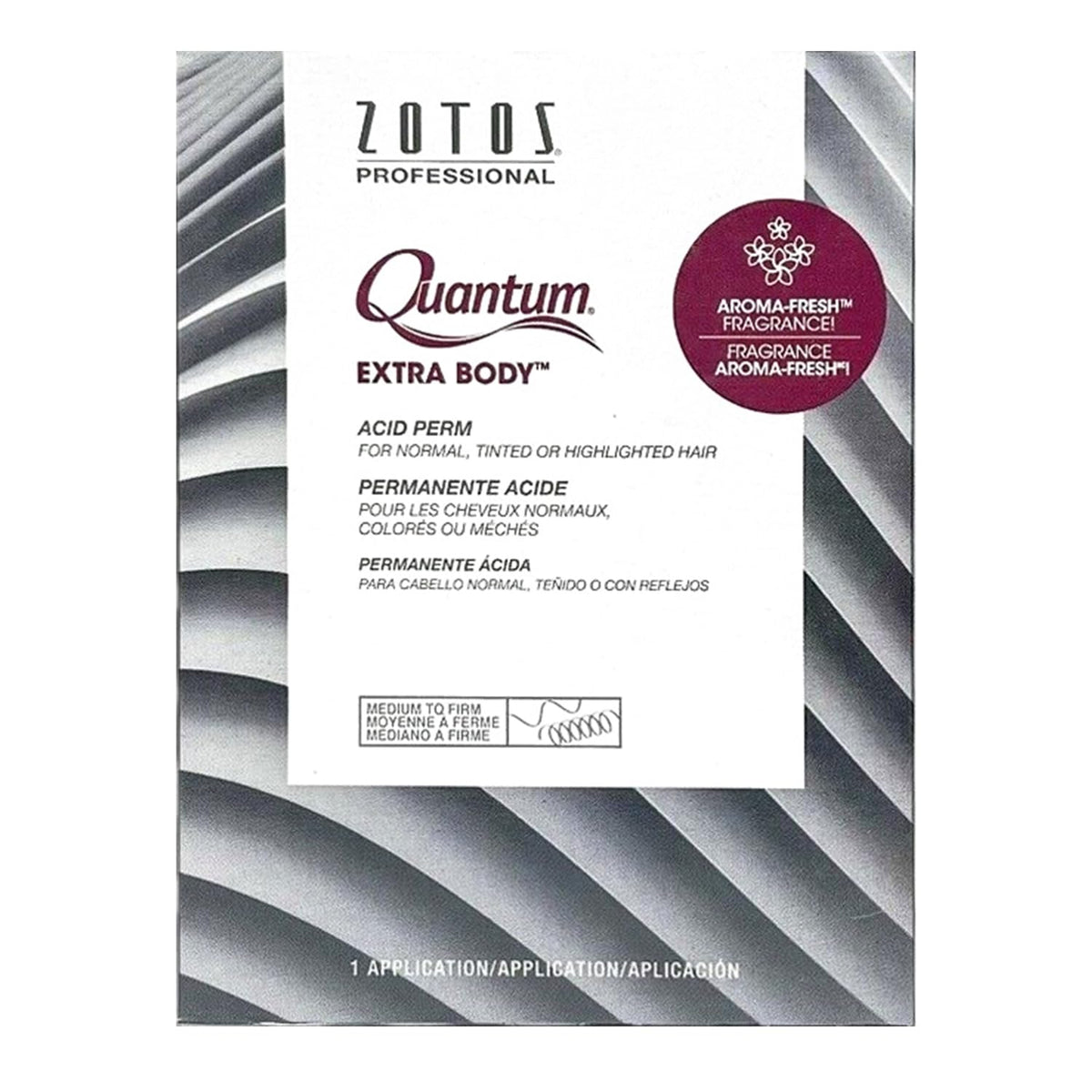 Zotos Quantum front packaging showing kit contents and professional labeling for reliable results