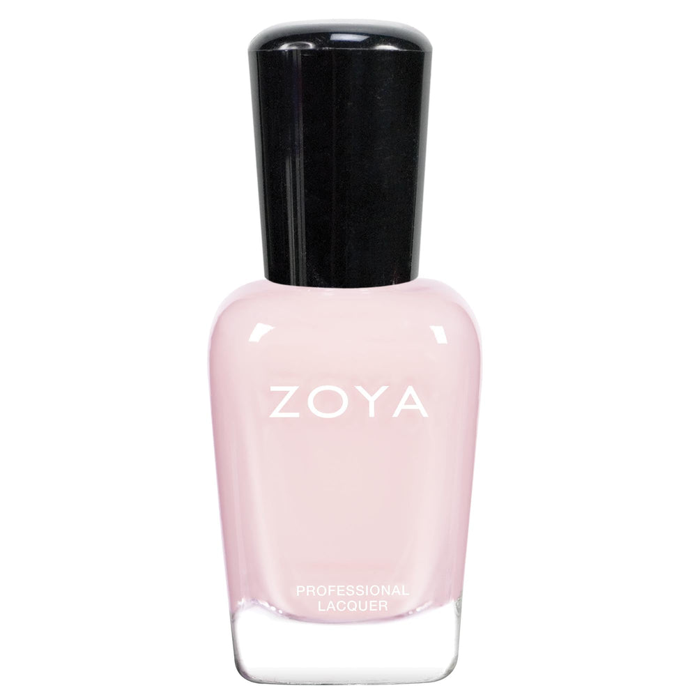 ZOYA Bela front bottle showing ballet slipper pink and label benefits