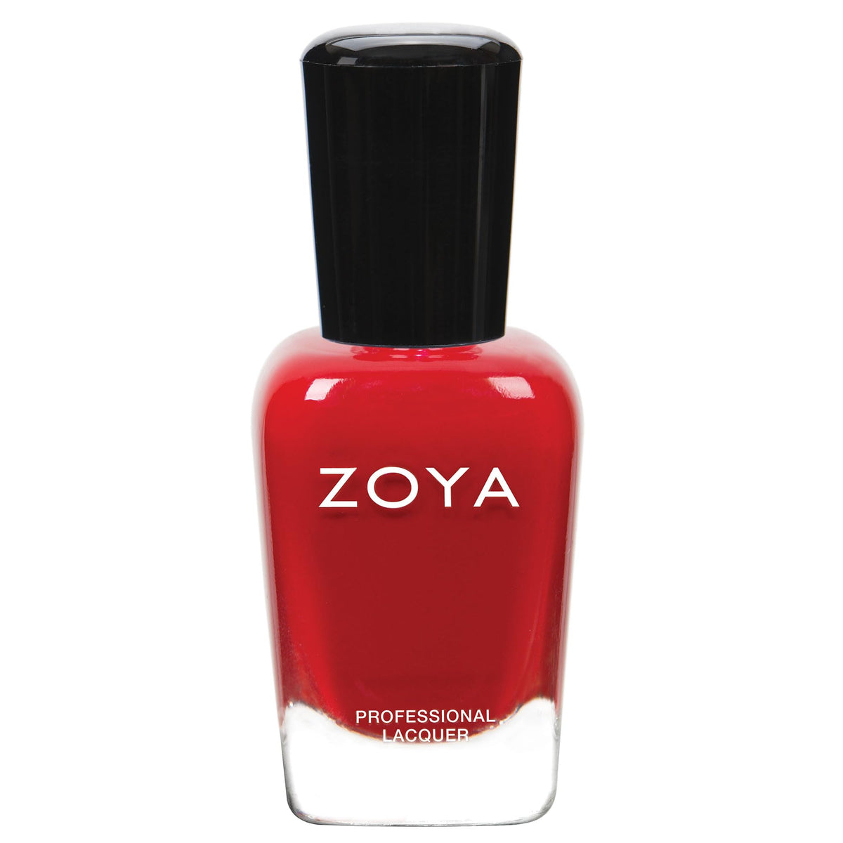 ZOYA Carmen front bottle showing label and glossy red cream finish