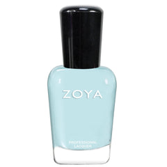 ZOYA Eleni front bottle showing seafoam blue cream shade and polished finish
