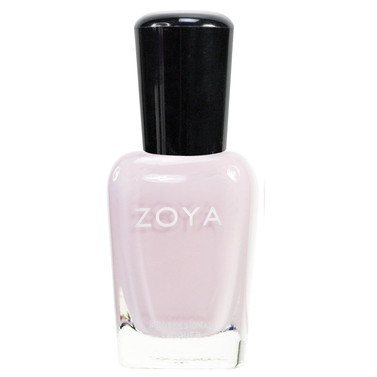 ZOYA Portia bottle front showing pale pink-lilac shade and smooth creme finish