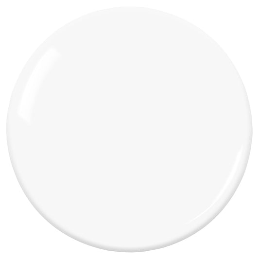 ZOYA Purity on manicure close-up demonstrating crisp white coverage and glossy finish