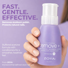 ZOYA before and after nail showing cleaner surface and improved appearance