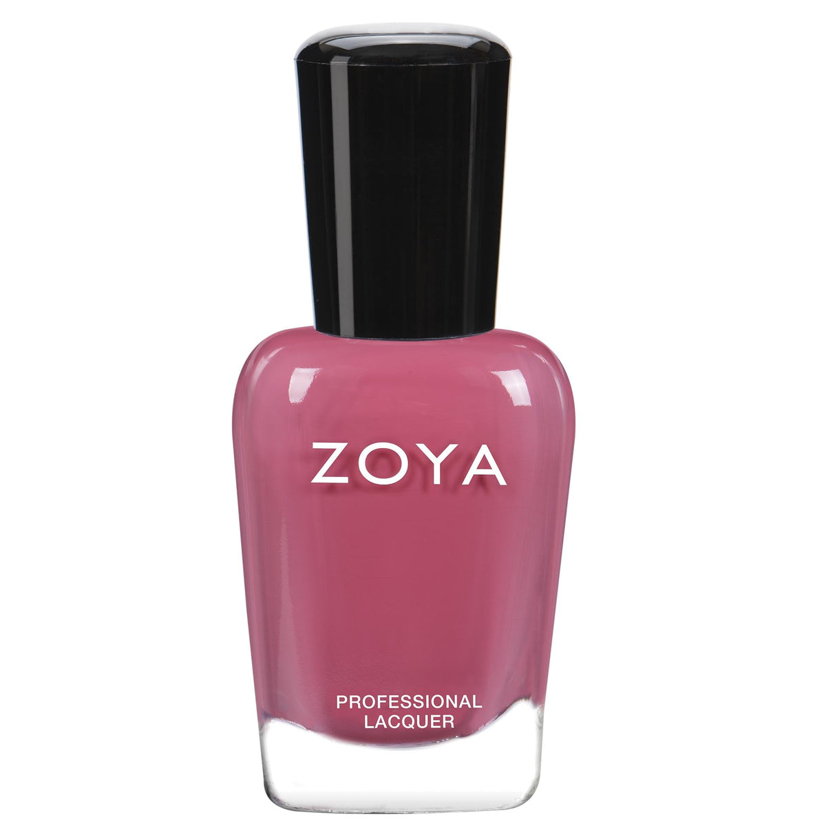 ZOYA Ruthie front bottle showing raspberry rose cream shade and label for confident color