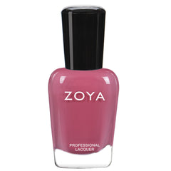 ZOYA Ruthie front bottle showing raspberry rose cream shade and label for confident color
