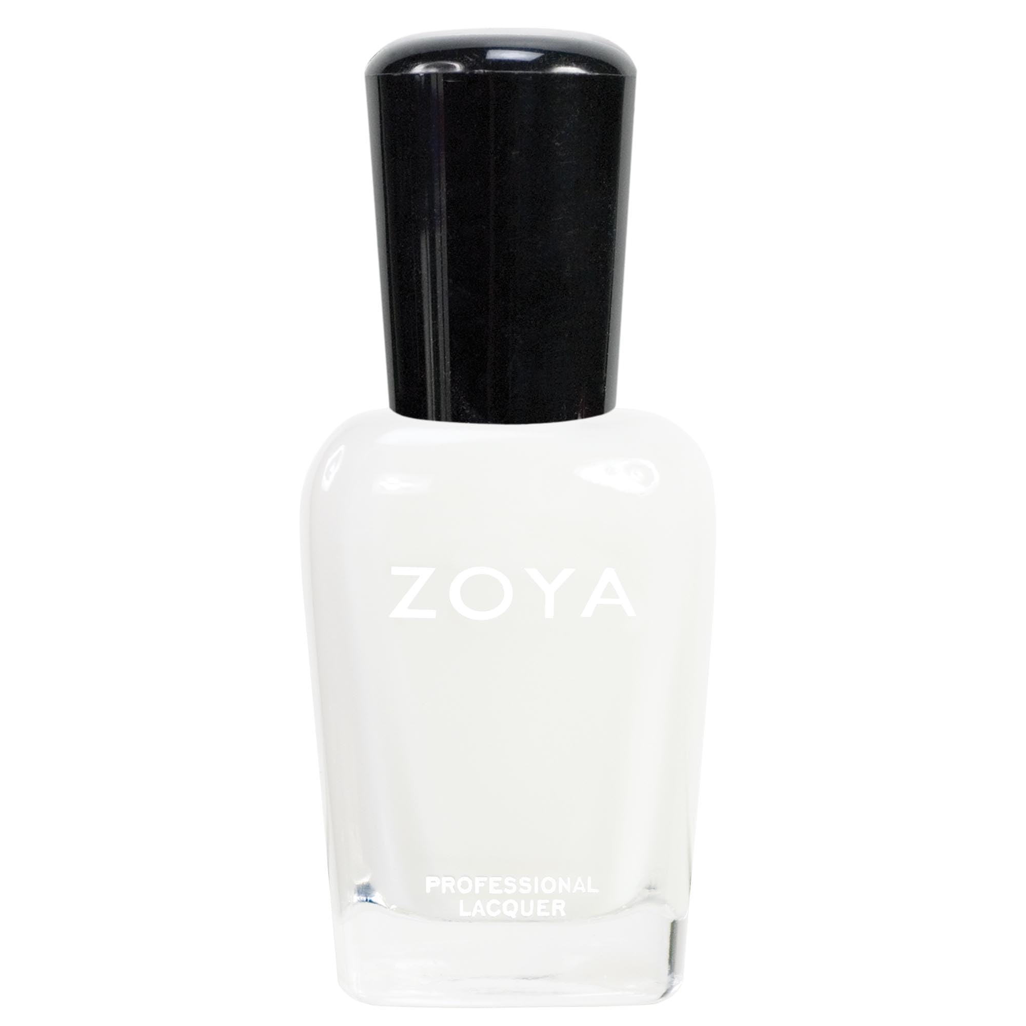 ZOYA bottle front view showing bright white cream and professional finish