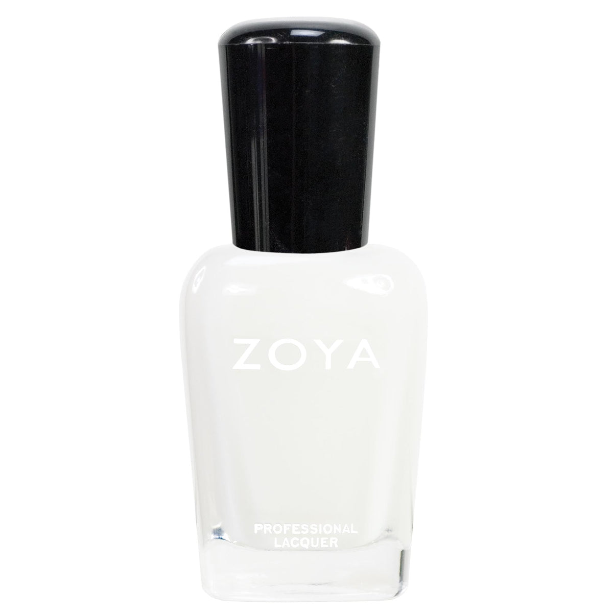 ZOYA bottle front view showing bright white cream and professional finish