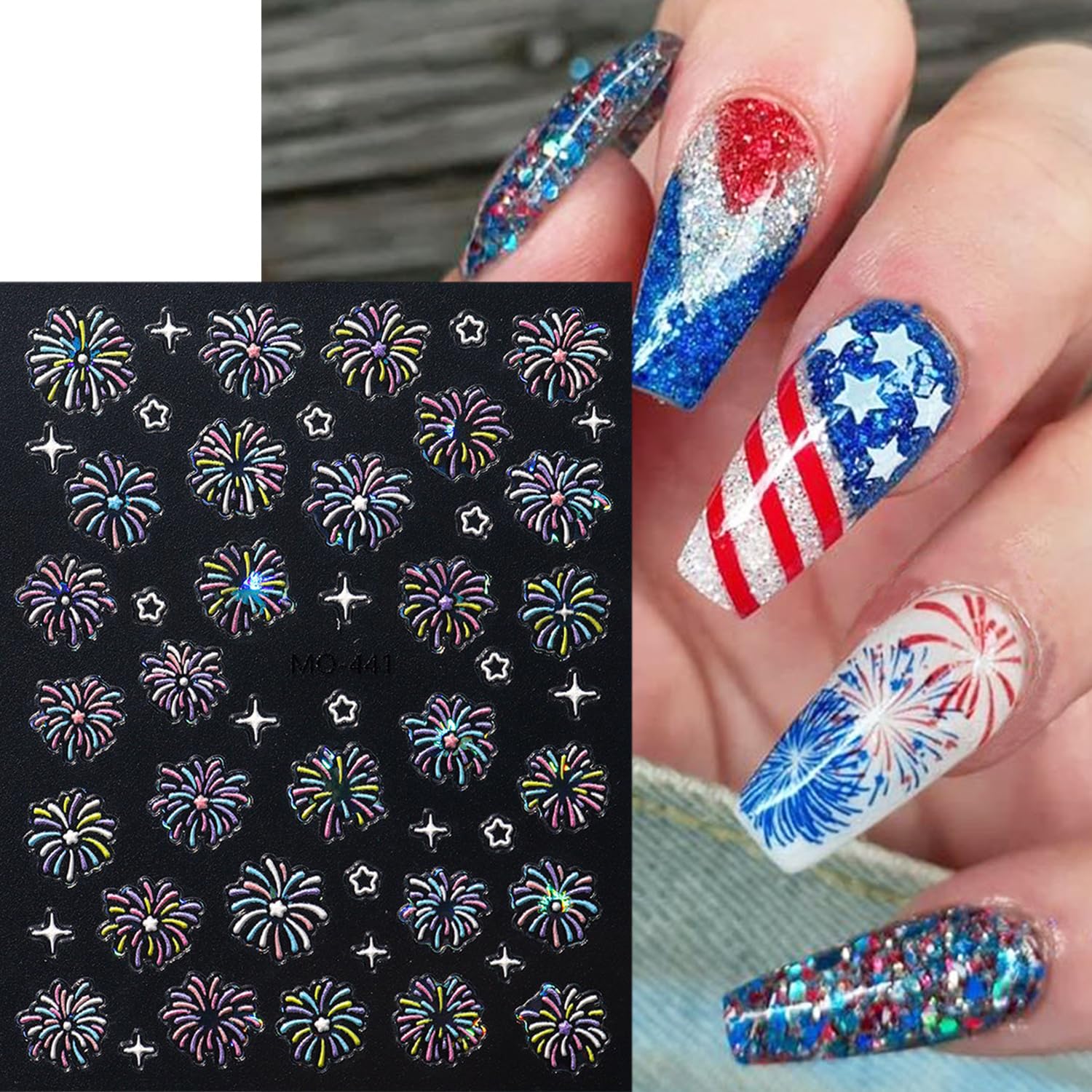 ZRETHFB pedicure toes with decals ideal for summer and holiday events