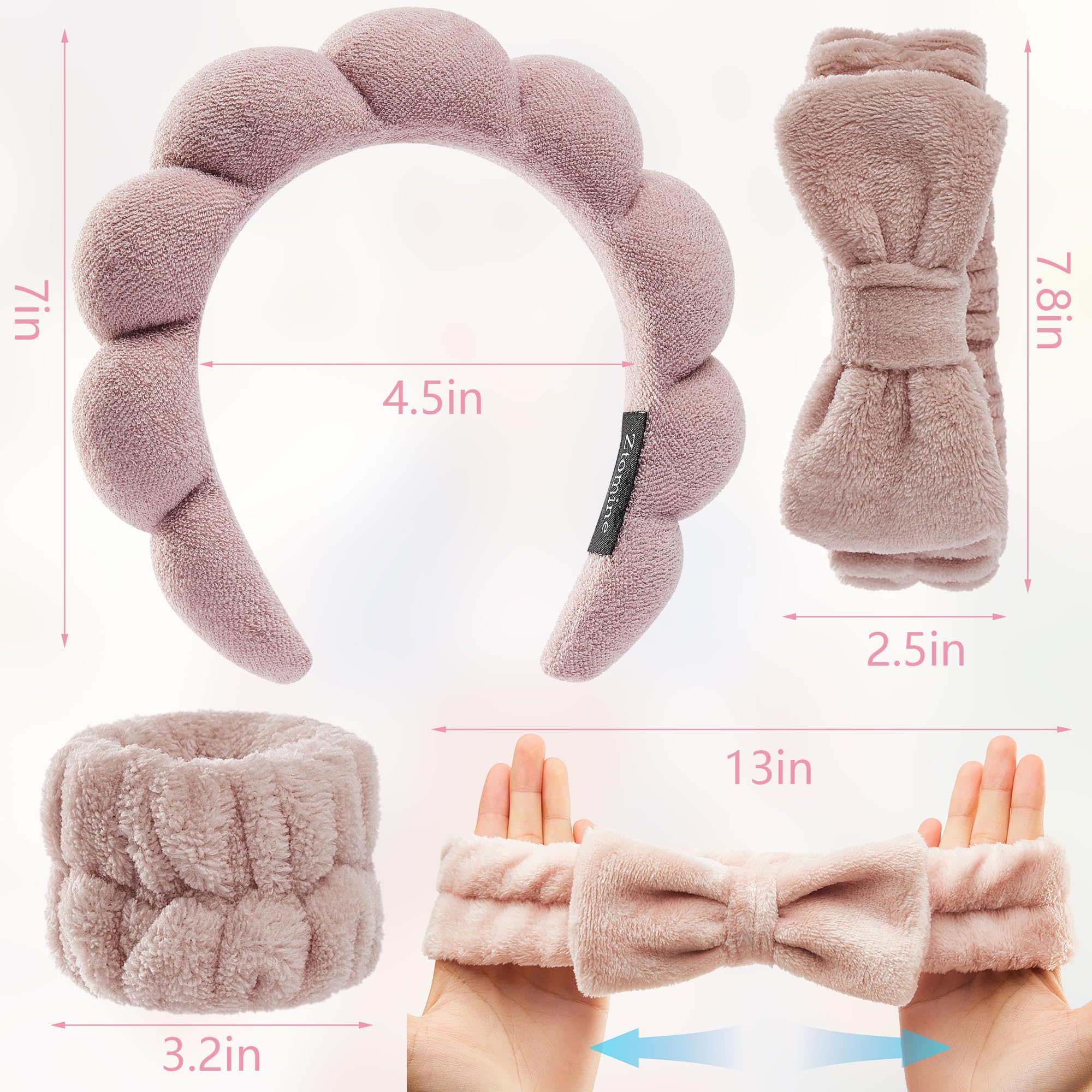 ztomine bubble headband close-up texture, soft fabric comfort benefit