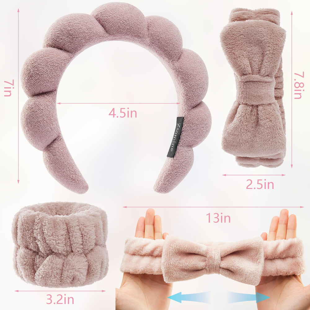 ztomine bubble headband close-up texture, soft fabric comfort benefit