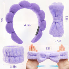 Ztomine bow headband close-up showing soft texture for gentle skin contact