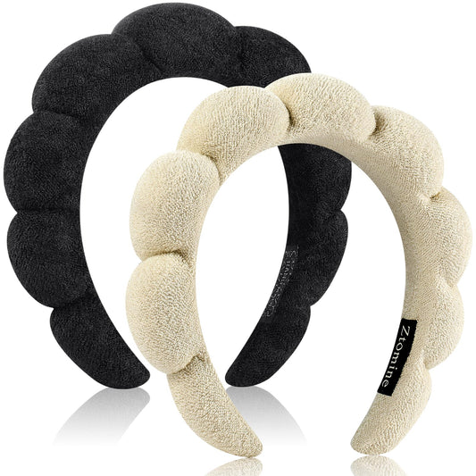 Ztomine headband front view showing pack and colors, protects hair