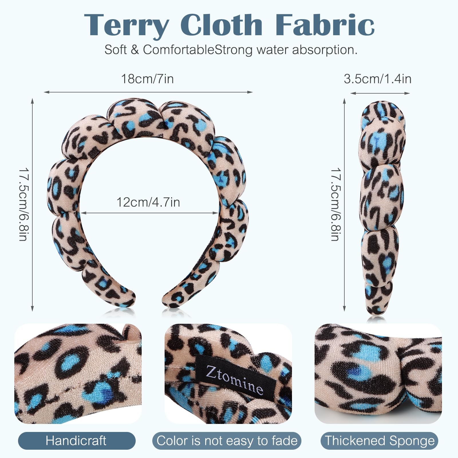 Ztomine headband worn during face wash keeping hair dry and comfortable benefit