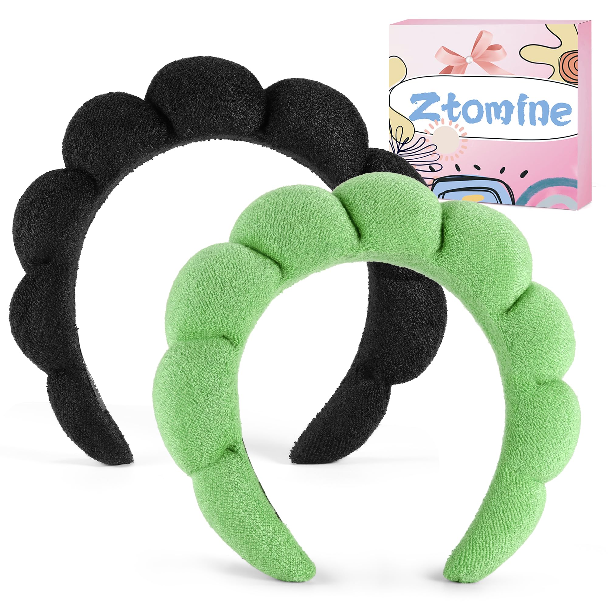 Ztomine folded headbands after washing illustrating easy care and tidy storage