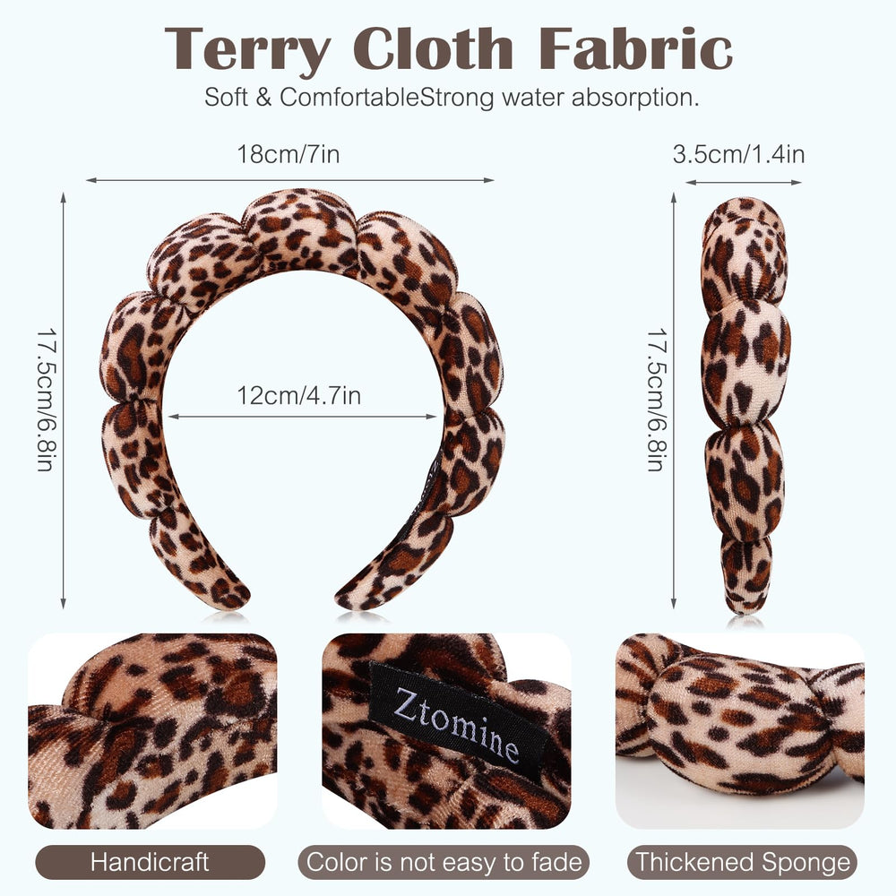 Ztomine leopard headband pattern detail highlighting stylish spa look