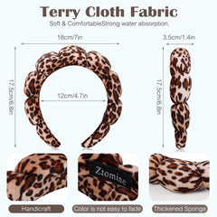 Ztomine leopard headband pattern detail highlighting stylish spa look