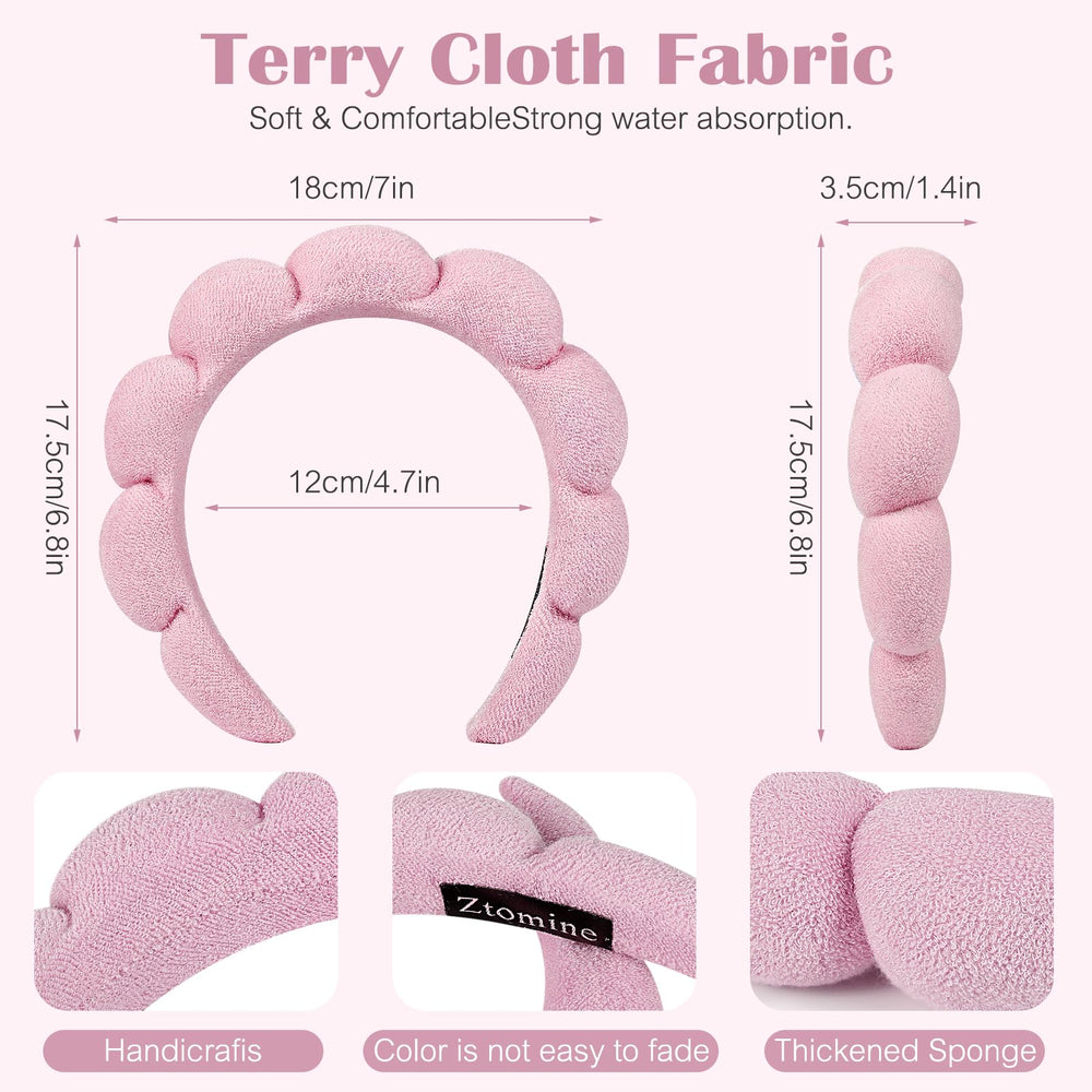 Ztomine headband styled in a spa setting suggesting comfort and professional use