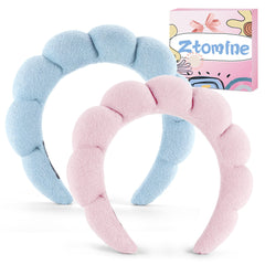 Ztomine headbands on spa towel in a relaxed setting showing professional look benefit