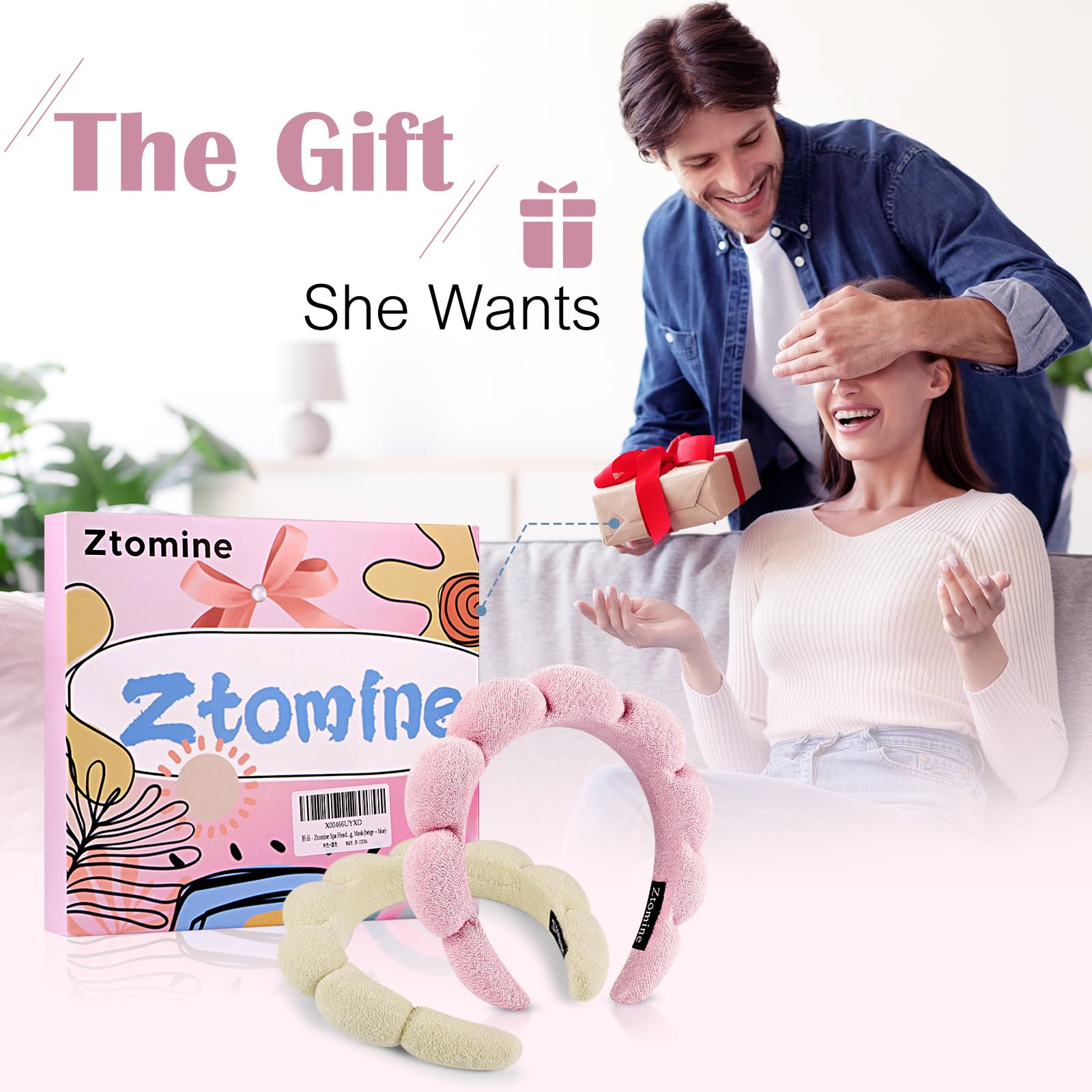 Ztomine headband next to a hand showing 13 inch size and true-to-scale fit