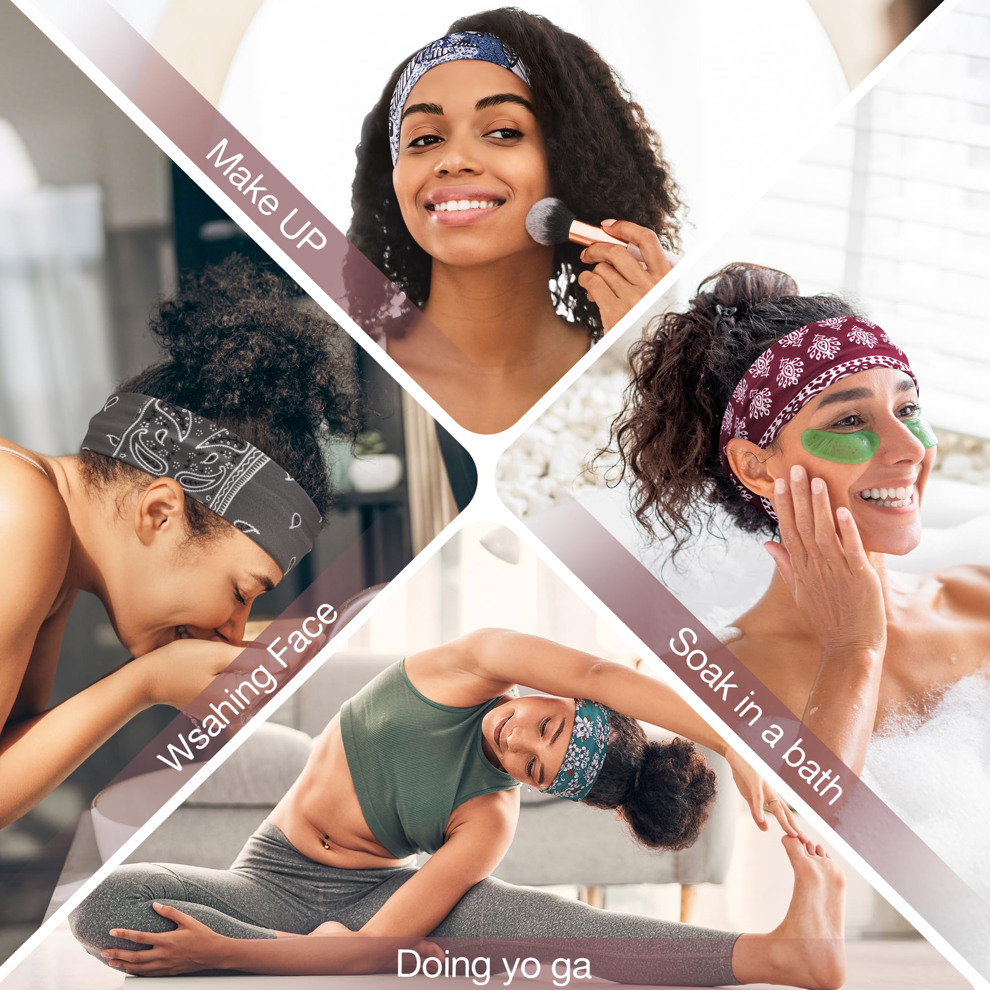 Ztomine headband absorbing sweat at forehead showing moisture control benefit