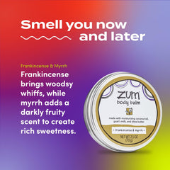 Zum balm being rubbed into an elbow for long-lasting moisture benefit