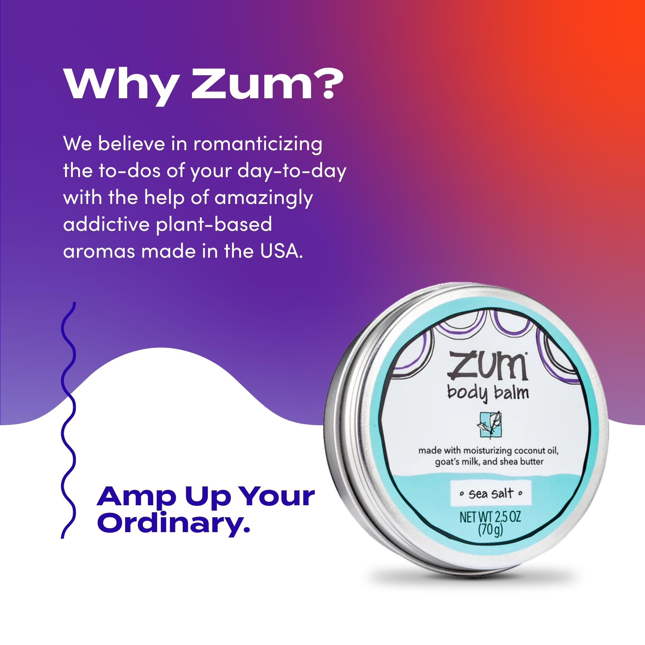 Zum jar on bathroom counter in lifestyle scene, convenient daily use benefit